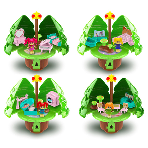 Jinying Kit de Casas de Muñecas DIY, Árbol de Navidad, Juguetes de Microescenas para Niños, Juego de Imitación Preescolar, Juguetes para Niños - Product Image 3