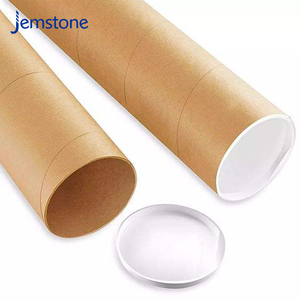 Suministro Directo de Fábrica, Tubos de Papel Kraft Postales Largos Reciclables Personalizados, Rollos de Embalaje para Uso Logístico con Tapas de Plástico - Product Image 3