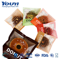 Sacs d'emballage personnalisés en plastique transparent givré thermoscellables pour aliments, bonbons, biscuits, emballages individuels de biscuits avec design