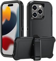 Étui de protection intégrale 4-en-1 de luxe antichoc avec support pour iPhone 16 Pro Max et iPhone 16 Pro Plus