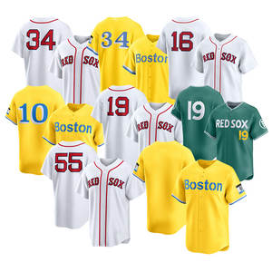Maglie da Baseball Cucite Nuove 2026 all'Ingrosso Economiche - Maglia Personalizzata Squadra Americana Boston - Tutti i Giocatori: 2 Bregman, 11 Devers, 34 Ortiz - Product Image 2