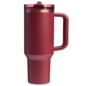 Taza de acero inoxidable de 40oz, gran capacidad, Wisteria Tie Dye H2.0, taza de cerveza, vaso de botella de agua con asa y pajita - Product Image 1