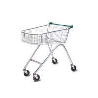 Double plaque de siège enfant Chariot galvanisé Chariot à bagages de haute qualité 190L pliable 5 pouces zingué 4 roues 10 ensembles