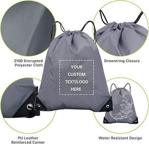 Bolsa con Cordón Qetesh al por Mayor, Mochila Impermeable de Poliéster a la Moda, Capacidad para Playa, Fiesta, Gimnasio y Viajes - Product Image 3