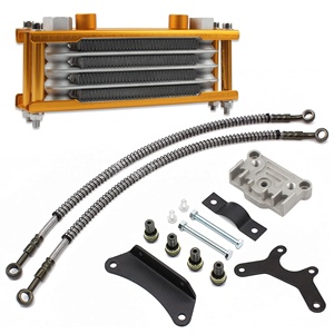 Motorcycle Accessories 4-Layer Oil <b>Cooler</b> Universal Kit M10 Screw Side Cover Oil Line Bracket Spacer Combo - Product Image 2