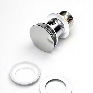 Copper Bouncing Pop up <b>Drain</b> 84 Mm Round Threaded 2.8 Inch Easy Installation <b>Bathroom</b> Sink with Sealing Gasket Design - Product Image 1