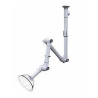 Hotte à fumées chimiques de laboratoire 360 °   Bras d'aspiration réglable, hotte de ventilation en PP certifiée CE, hotte d'extraction avec valve d'air