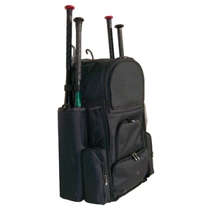 Échantillon gratuit Sac à dos de baseball/softball noir grand format durable pour batte - Product Image 2