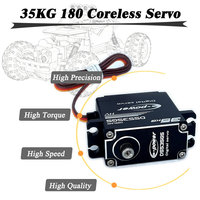 Servomoteurs RC 1/8 1/10 35kg en aluminium renforcé pour modèles de voitures et robots, jouet télécommandé avec engrenages métalliques sans noyau magnétique