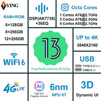 10'' 12+256GB Autoradio Android 13 CarPlay Android Auto WiFi/GPS/RDS/DSP/IPS Touchscreen