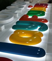 Fabricant Source Finition Peinture Cuite Lettres LED 3D Enseignes LED Personnalisées Lettres Lumineuses Sphériques