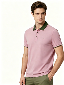 <span class=keywords><strong>Polo</strong></span> da Uomo Tinta Unita con Colletto a Contrasto, Manica Corta, Versatile, Estivo, Casual, da Golf - <span class=keywords><strong>Outlet</strong></span> di Fabbrica - Product Image 3