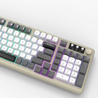 Clavier de jeu filaire RGB OEM en gros d'usine, clavier à membrane rétro crème avec bouton multimédia pour PC Gamer