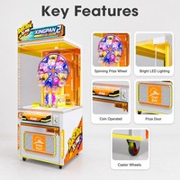 LECHUANG Distributeur automatique intelligent à griffes avec lecteur de cartes et unité d'arcade de capture de prix pour centre de jeux, centre commercial et divertissement familial