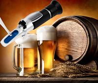 Brix Refractometer met ATC Digitale Handheld Refractometer voor Thuisbrouwerij Worte Bier Wijn Fruit Suiker SG 1.000-1.120 Brix 0-32%