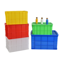 Caisse de manutention perforée empilable en plastique robuste 780, résistante à l'humidité, recyclable, multifonctionnelle, conteneurs en plastique