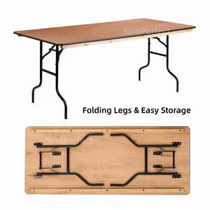 New Arrivals Duty Commercial Wooden <b>Foldable</b> Event <b>Table</b> Durable Outdoor Wedding Banquet Dining <b>Table</b> for Events & Weddings - Product Image 1
