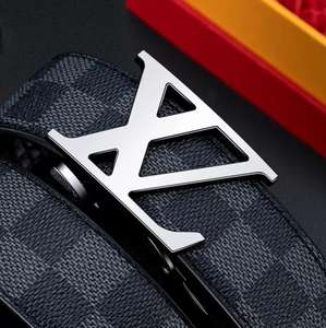 Sabuk Kulit Desainer Pria Vintage Baru dengan Gesper Otomatis dari Paduan untuk Penggunaan Sehari-hari - Product Image 6