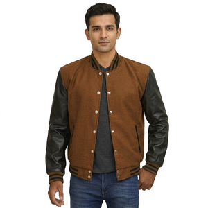Sports Style Varsity <b>Baseball</b> <b>Jacket</b> <b>Mens</b> Custom Wool Bomber College Letterman Outerwear Trendy Street Look - Product Image 1