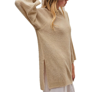 Channel <strong>Women's</strong> Oversized Fall Tunic Sweaters 2026 <strong>Slouchy</strong> Long Sleeve Knit Side Slit Pullover <strong>Jumper</strong> Tops - Product Image 4
