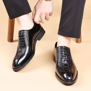 Botas Chelsea de Tobillo para Hombre, Estilo Nuevo, Más Vendidas, de Cuero con Patrón, Ligeras, Formales para Negocios, Otoño - Product Image 5