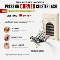 Extensions de cils à poser sur mesure, longueur personnalisée 8-16mm, 3D réutilisables en fibres végétales, 100% faites à la main, bouquets de cils courbés