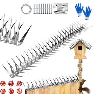Púas Antiescalada de Acero Inoxidable al por Mayor para Exteriores, Disuasor de Ardillas y Mapaches, Barrera de Espinas para Jardín, Valla y Pared de Aire Acondicionado - Product Image 1