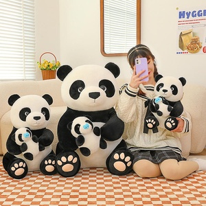 Cute Adorable Mother Child Black and White cat Plush <b>Toys</b> National for Giant Black and White cat Dolls Children's Birthday Gift - Product Image 5