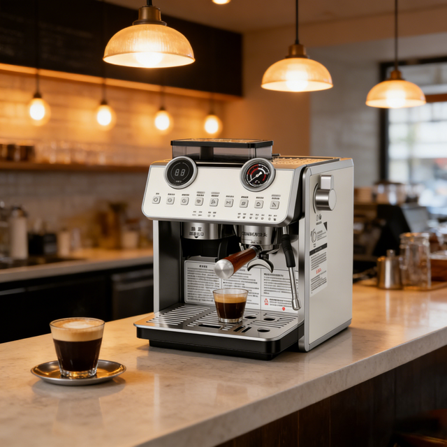 Fully Automatic Coffee Machine with Dual Boiler 9 Bar Pressure Milk Frother Commercial & Household Grade for Home Use