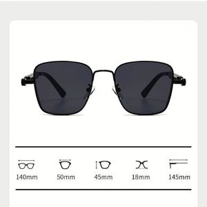 Vente en gros de lunettes de soleil vintage pour hommes et femmes 2025, style punk en métal, UV400, lunettes de soleil carrées steampunk - Product Image 6