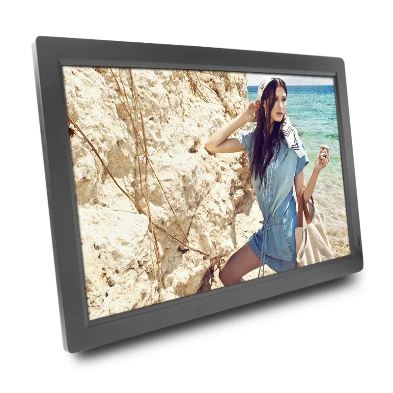 2021 LCD/LED ekran DPF-1850 fotoğraf/müzik/video döngü 1080P HD 18.5 inç büyük boy dijital fotoğraf çerçeve