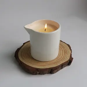 Tự Nhiên Sáp Đậu Nành Và Jojoba Dầu Massage-Candle-Jar-With-Spout Cho Thị Trường Mỹ