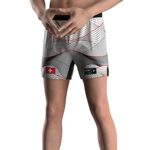 Shorts d'entraînement de la série Elite nationale suisse, durables, à séchage rapide, respirants, flexibilité maximale pour MMA, BJJ, Jiu Jitsu No Gi - Product Image 4