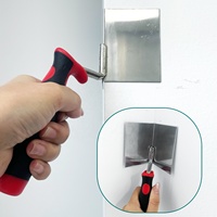 Kit de 12 grattoirs à peinture en acier inoxydable vert, 8 tailles de grattoirs, 2 rouleaux à mastic, perche télescopique pour murs, coins et cloisons sèches