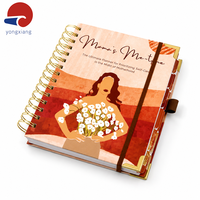 Agenda personnalisé à spirale avec reliure Wire-O, impression sur mesure, fermeture élastique et onglets mensuels