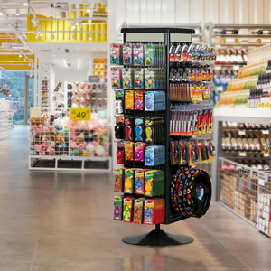 Durable Free Standing <strong>Spinner</strong> <strong>Rack</strong> Durable <strong>Pegboard</strong> Hooks Keychain Fridge Magnet <strong>Display</strong> <strong>Rack</strong> - Product Image 3