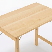 Table pliante classique en bois – Mobilier d'extérieur robuste en pin radiata pour balcon, terrasse et jardin