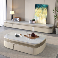Nouvelle conception de meuble multimédia de luxe, meubles de salon, ensembles de meubles de salon, meuble TV en bois et table basse