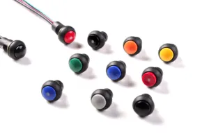 Toowei botão elétrico neotérico de plástico preto à prova d'água, interruptor iluminado com travamento automático, 12mm 3a 250 volts ip67 para carro e barco