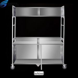 Commercial Move Metal <strong>Food</strong> Truck Stainless Steel Snacks <strong>Stand</strong> Portable Street Stall Foldable <strong>Food</strong> Cart <strong>Selling</strong> Cart With Wheels - Product Image 4