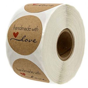Étiquettes adhésives personnalisées en rouleau, papier kraft - Product Image 1