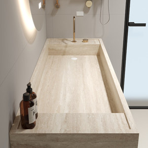 Customized size extremely simple wind rock board integrated seamless basin intelligent <b>mirror</b> <b>wall</b> hanging bathroom cabinet - Product Image 6