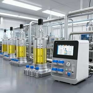 Biorreator de Vidro Borossilicato de Alta Qualidade com Controle Remoto Automático, Capacidade de 5L/10L para Uso em Biotecnologia/Laboratório - Product Image 1