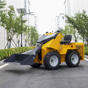 لودر صغير بعجلات انزلاقية يعمل بالديزل للبيع من المصنع، لودر هيدروليكي جديد مع آلة تقطيع الأغصان - Product Image 3