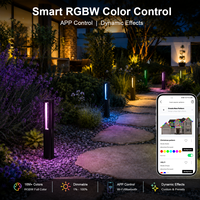 Lampu Bollard Pintar Kontrol APP Berkualitas Tinggi Gouly, Lampu Taman Jalur Luar Ruangan IP65, Lampu Bollard LED
