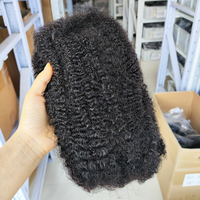 Cheveux indiens Afro Kinky Remy Raw 18 pouces Double Drawn Bulk Extensions de cheveux humains pour le tressage
