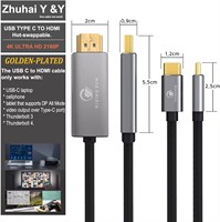 Nuevo Adaptador Convertidor de Cable USB Tipo C a 2.0, 4K 30Hz para Proyector, Monitor, Cámara y Computadora
