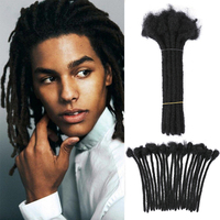 8-20 "capelli naturali Afro Kinky Locks Sisterlocks estensioni dei Dreadlocks Loc Hair Handmade Dread Locs 100% estensioni dei capelli umani