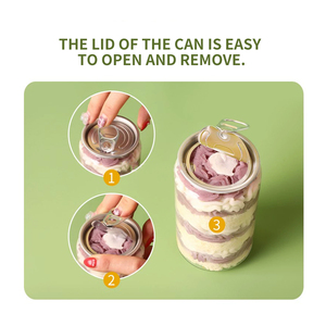 High Quality Disposable Clear PET <strong>Can</strong> Custom Logo 500ml Clod Drink Cup Cake Bottle Pop <strong>Can</strong> With <strong>Easy</strong> <strong>Open</strong> Lid For Beverage Shop - Product Image 4