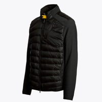 Veste matelassée hybride personnalisée pour homme avec manches en tricot nid d'abeille et logo brodé, puissance de rembourrage 750